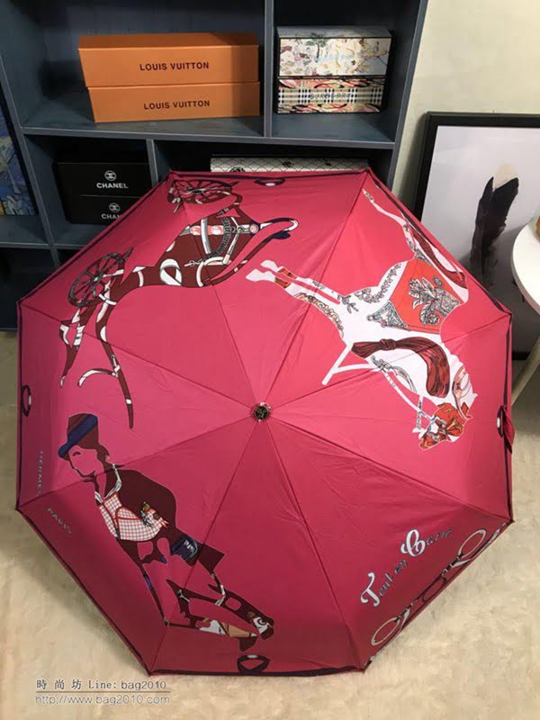 HERMES愛馬仕 年度最新 火爆單品 極品 H家自動傘 防曬隔熱 防紫外線  zm1054